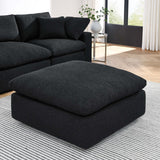Contemporary Overstuffed Boucle Upholstered Ottoman – 40 Inch - Ottomans available at Alpine Outlets in Denver