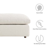 Contemporary Overstuffed Boucle Upholstered Ottoman – 40 Inch - Ottomans available at Alpine Outlets in Denver