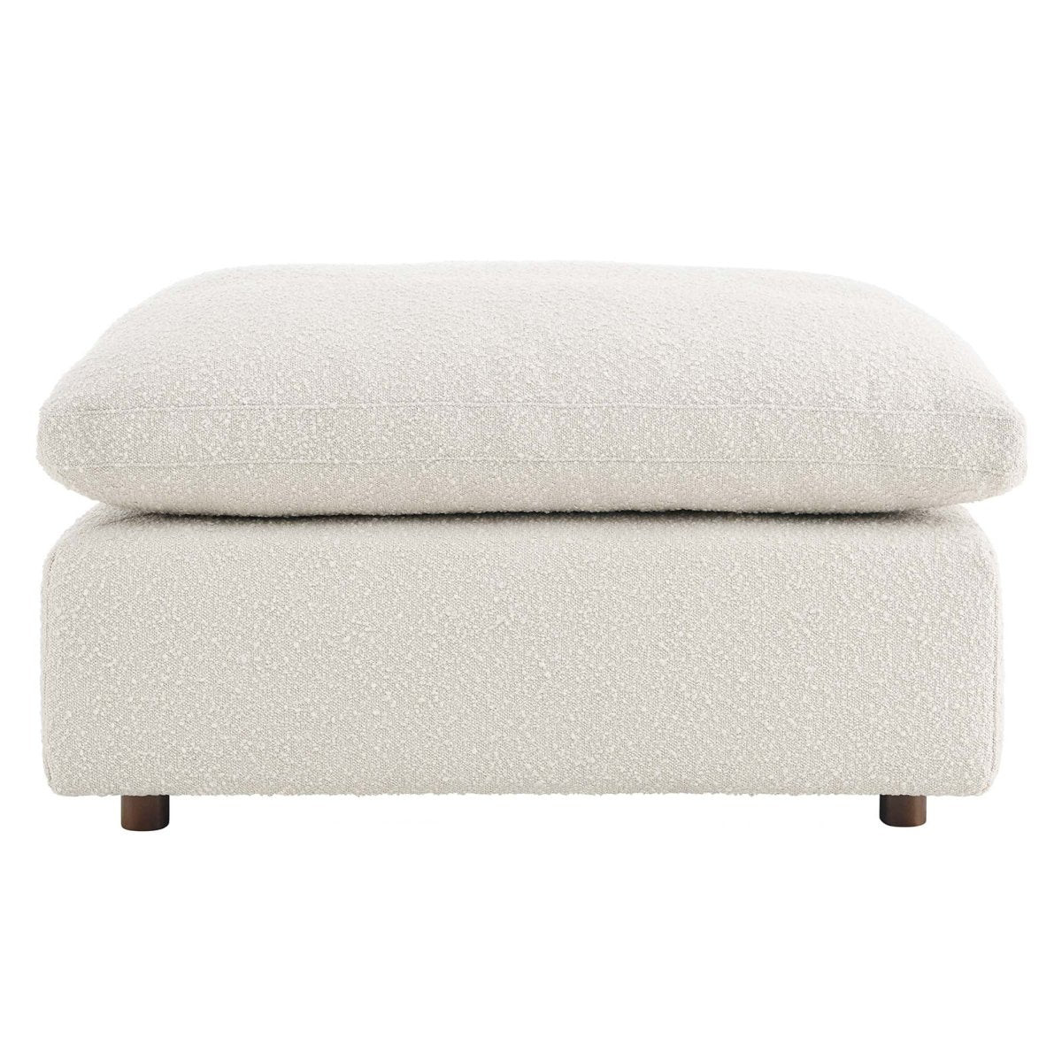 Contemporary Overstuffed Boucle Upholstered Ottoman – 40 Inch - Ottomans available at Alpine Outlets in Denver