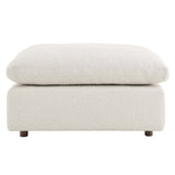 Contemporary Overstuffed Boucle Upholstered Ottoman – 40 Inch - Ottomans available at Alpine Outlets in Denver