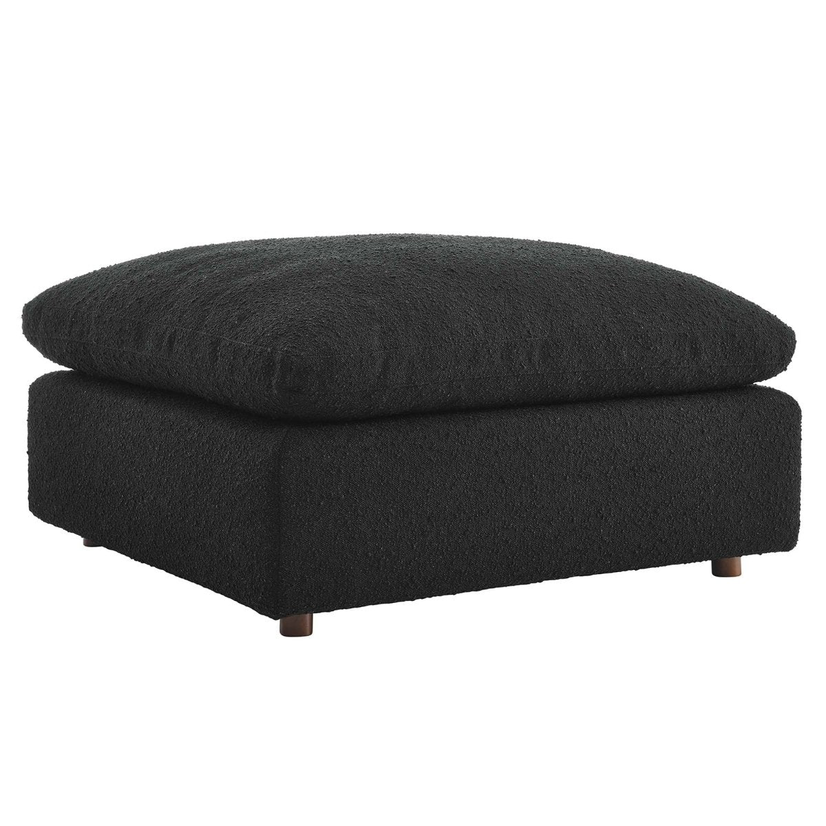 Contemporary Overstuffed Boucle Upholstered Ottoman – 40 Inch - Ottomans available at Alpine Outlets in Denver