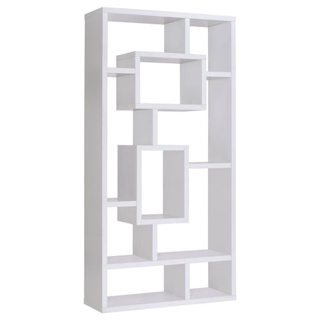 Corey 71 - inch 8 - shelf Bookshelf in White - Bookcases available at Alpine Outlets in Denver