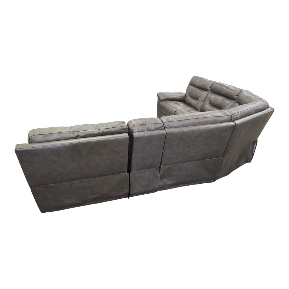 Corry 6 - Piece Leather Power Reclining Sectional Sofa - Gray - available at Alpine Outlets in Denver