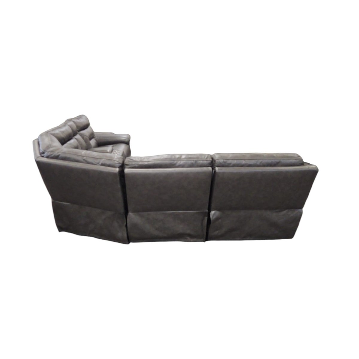 Corry 6 - Piece Leather Power Reclining Sectional Sofa - Gray - available at Alpine Outlets in Denver