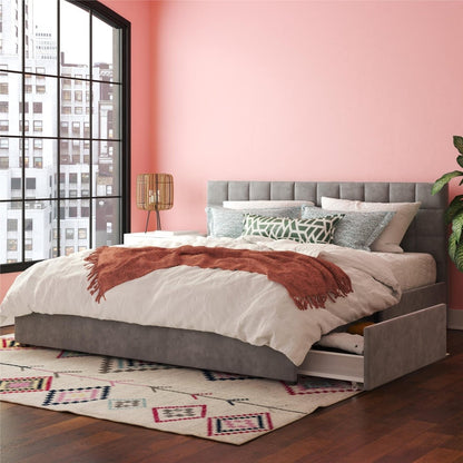 CosmoLiving Serena Upholstered Bed with Drawers - King Size - available at Alpine Outlets in Denver