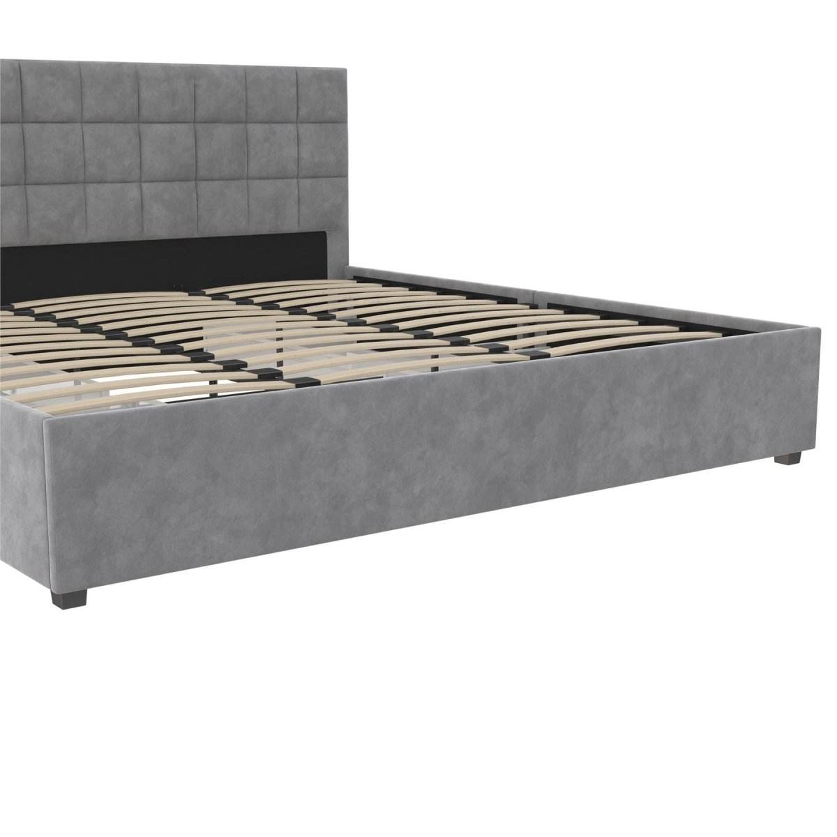 CosmoLiving Serena Upholstered Bed with Drawers - King Size - Alpine Outlets