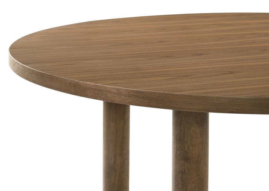 Crestmore 46 - inch Round Wood Dining Table Walnut - Dining Tables available at Alpine Outlets in Denver