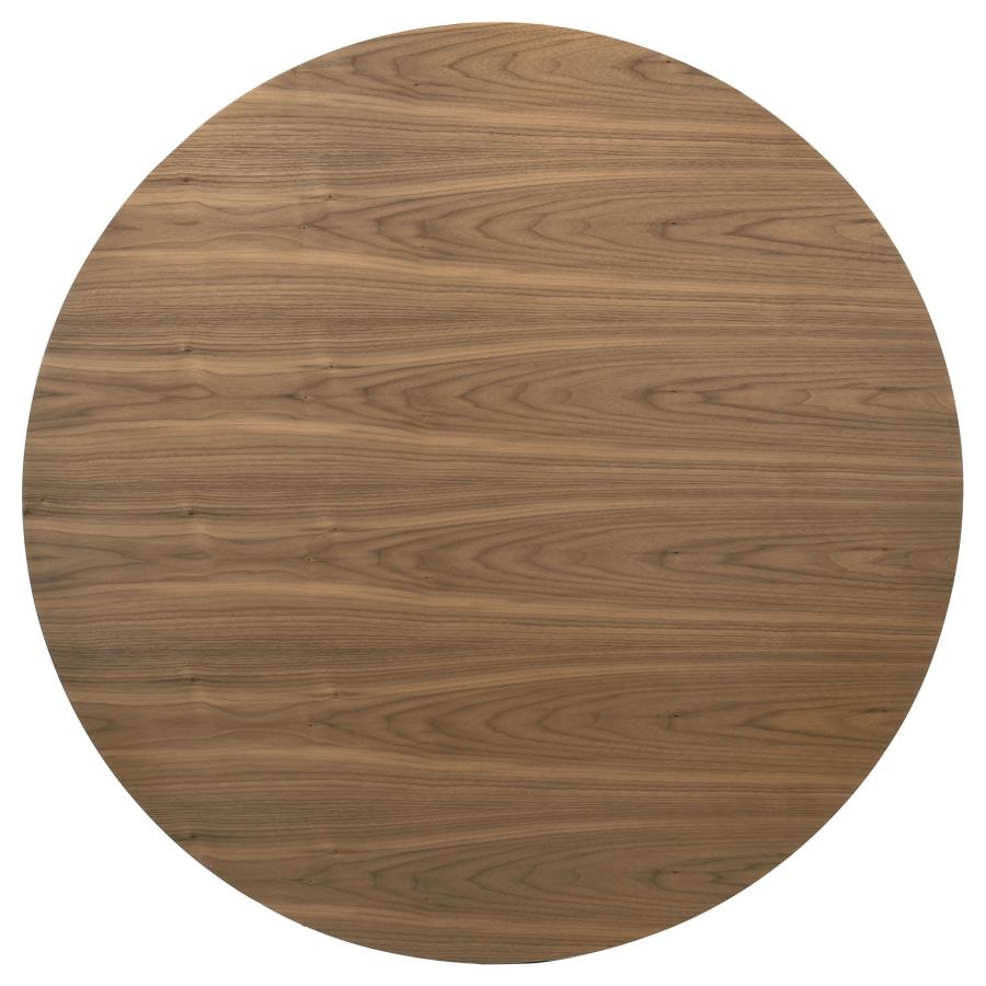 Crestmore 46 - inch Round Wood Dining Table Walnut - Dining Tables available at Alpine Outlets in Denver