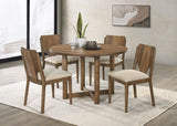 Crestmore 46 - inch Round Wood Dining Table Walnut - Dining Tables available at Alpine Outlets in Denver