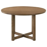 Crestmore 46 - inch Round Wood Dining Table Walnut - Dining Tables available at Alpine Outlets in Denver