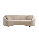 Curved 3 Seater Sofa, Long Living Room Couch - Stationary Sofas available at Alpine Outlets in Denver