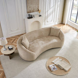 Curved 3 Seater Sofa, Long Living Room Couch - Stationary Sofas available at Alpine Outlets in Denver