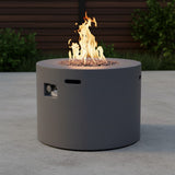 Round Propane Fire Pit Table Modern Outdoor Patio Heater 40000 BTU