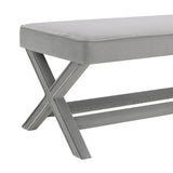 Comfort Double Bench Upholstered With X Crossed Legs