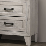 Nightstand, Bedside Table - White Washed