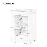 20" Bathroom Vanity With Sink, Soft Closing Cabinet Door, Adjustable Shelf & Storage Rack - White