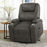 Kenmore - P1 Lift Chair With Heat Massage - Simba Dark Gray