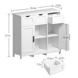 Storage Cabinets, Wooden Floor Cabinet, With Drawers And Shelves Storage Cabinets, Accent Cabinet For Living Room, Bedroom, Bathroom Furniture Home Decor - Sideboards - Alpine Outlets