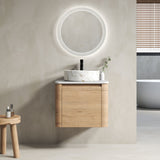 Wall Mounted Bathroom Vanity With Art Sink, 1 Soft Close Door