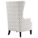 Lindstrom - Wingback Accent With Contoured Back - Ivory White
