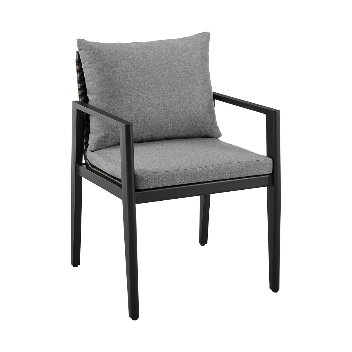Cayman - Outdoor Patio 7-Piece Dining Table Set In Aluminum With Gray Cushions