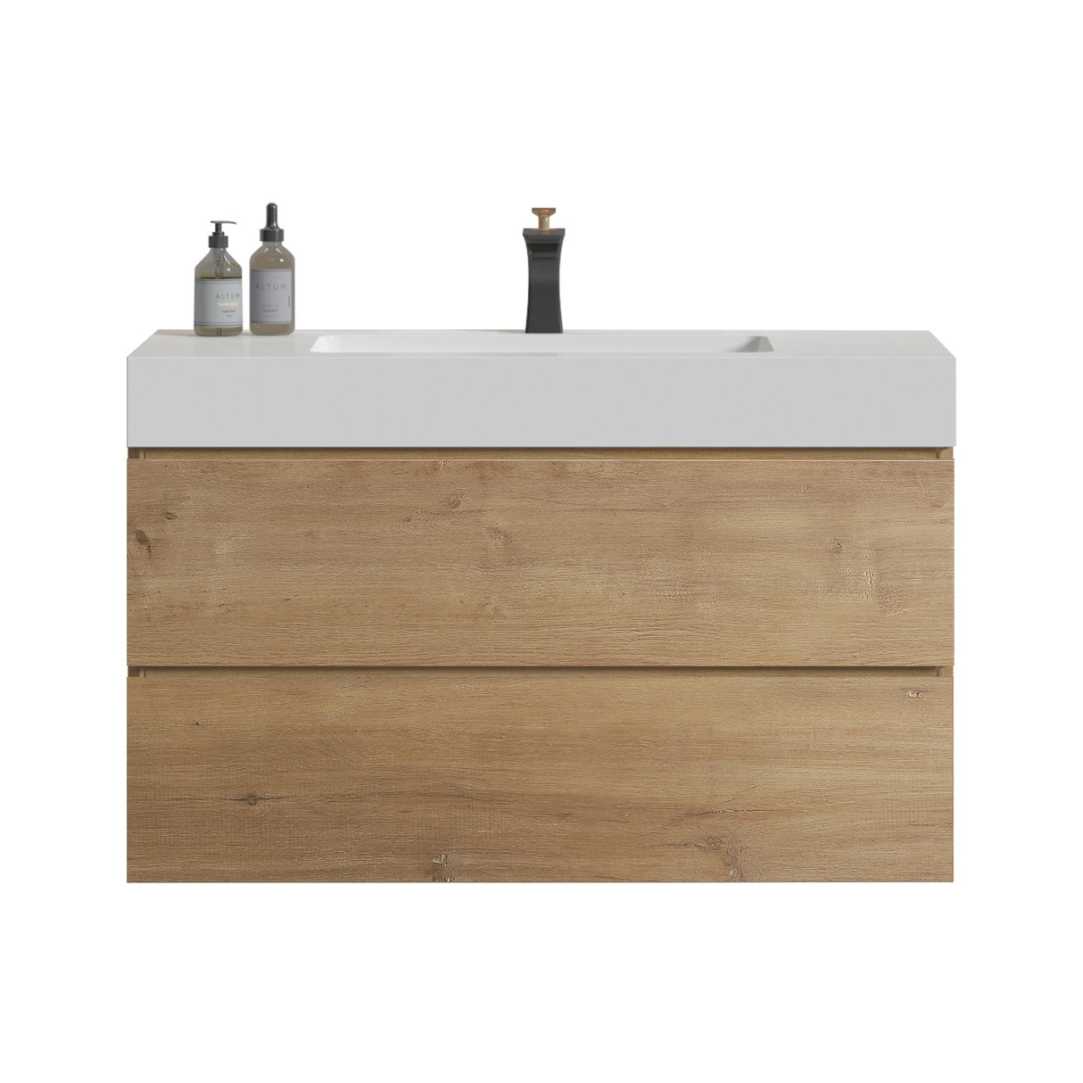 Alice - Bathroom Vanity With Sink, Large Storage Wall Mounted Floating Bathroom Vanity For Modern Bathroom