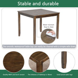 5 Piece Dining Table Set & 4 Chairs - Walnut