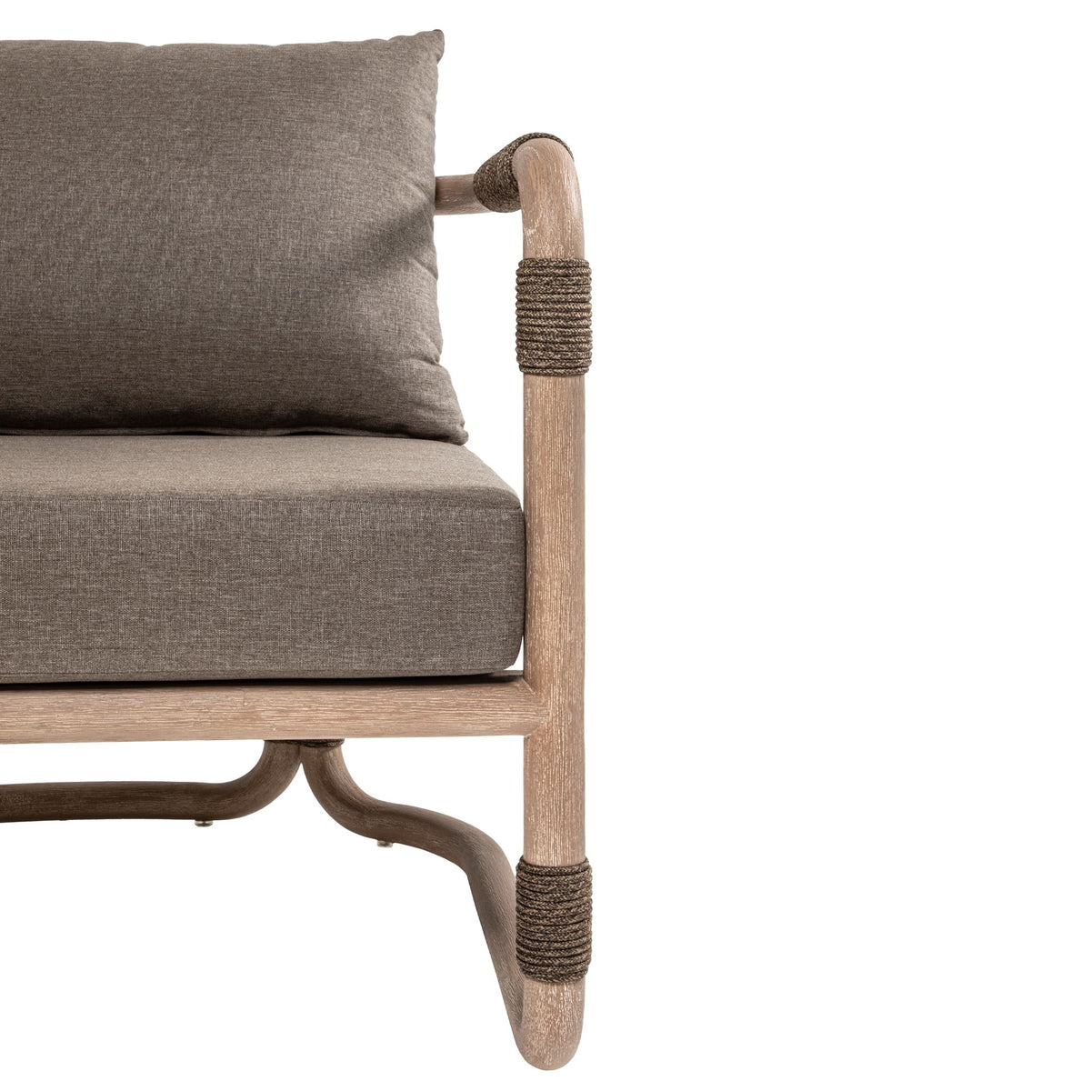 Baja - Outdoor Lounge Chair With Cushion - Brown Eucalyptus / Brown