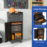 Rolling Tool Cabinet Heavy Duty Garage Storage With Lockable Doors