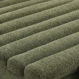 U-Shaped Modular Sectional Sofa With Chaise And Movable Ottoman With Wave-Shaped Armrest