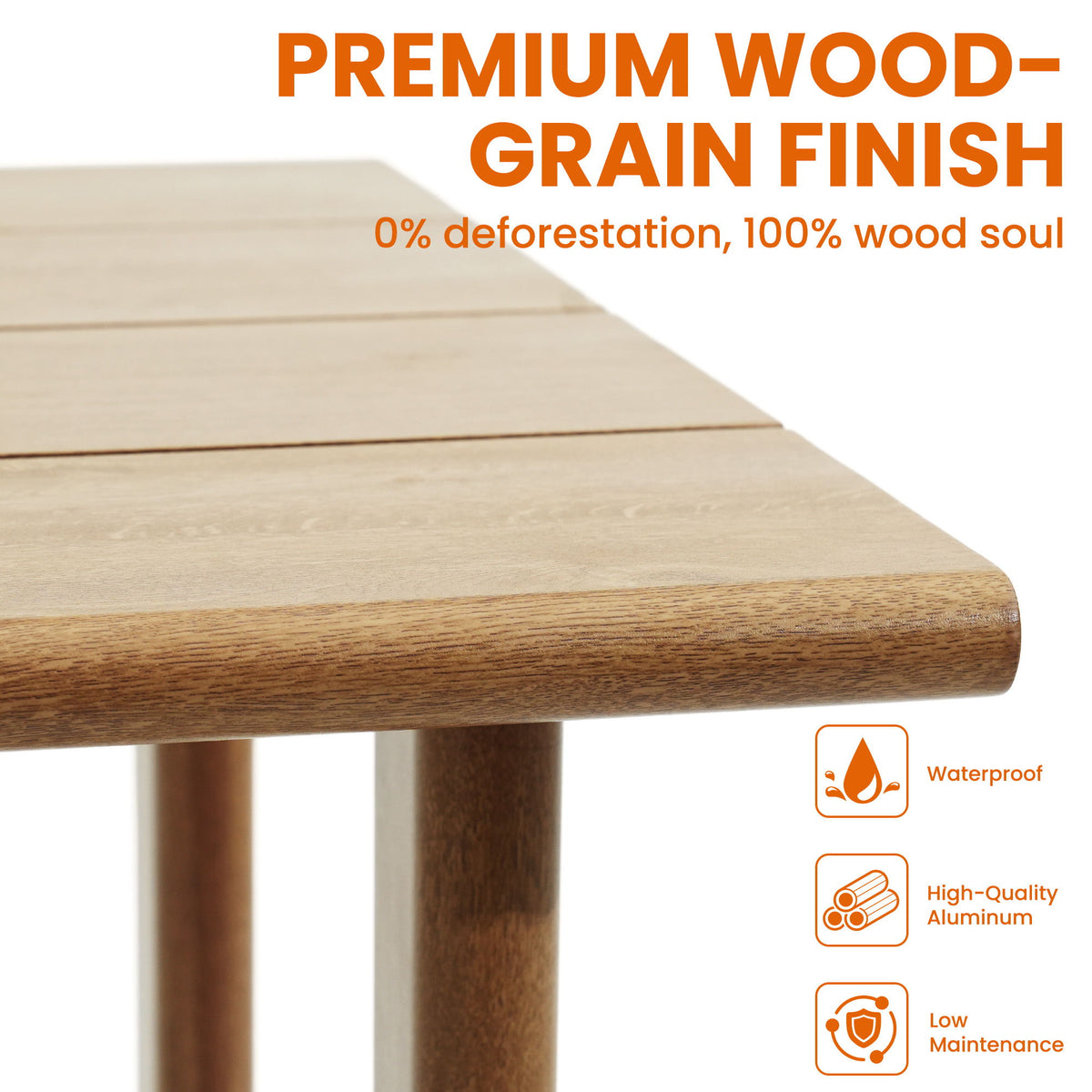Outdoor Patio Bar Table - Natural