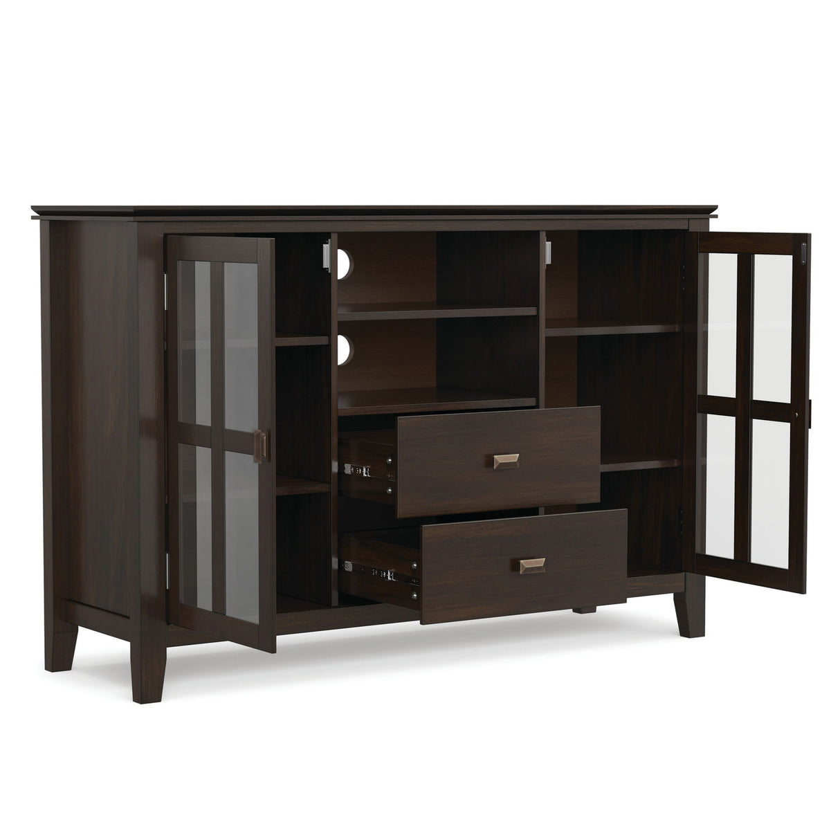 Artisan - Tall TV Media Stand - Dark Chestnut Brown