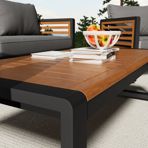 Large Size 4-pieces Outdoor Furniture Sofa for 5 Person Conversation Set