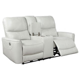 Amberly - 3 Piece Power Reclining Sofa Set - Light Gray