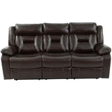 Modern Reclining Sofa With Pillow Arms And Headrest