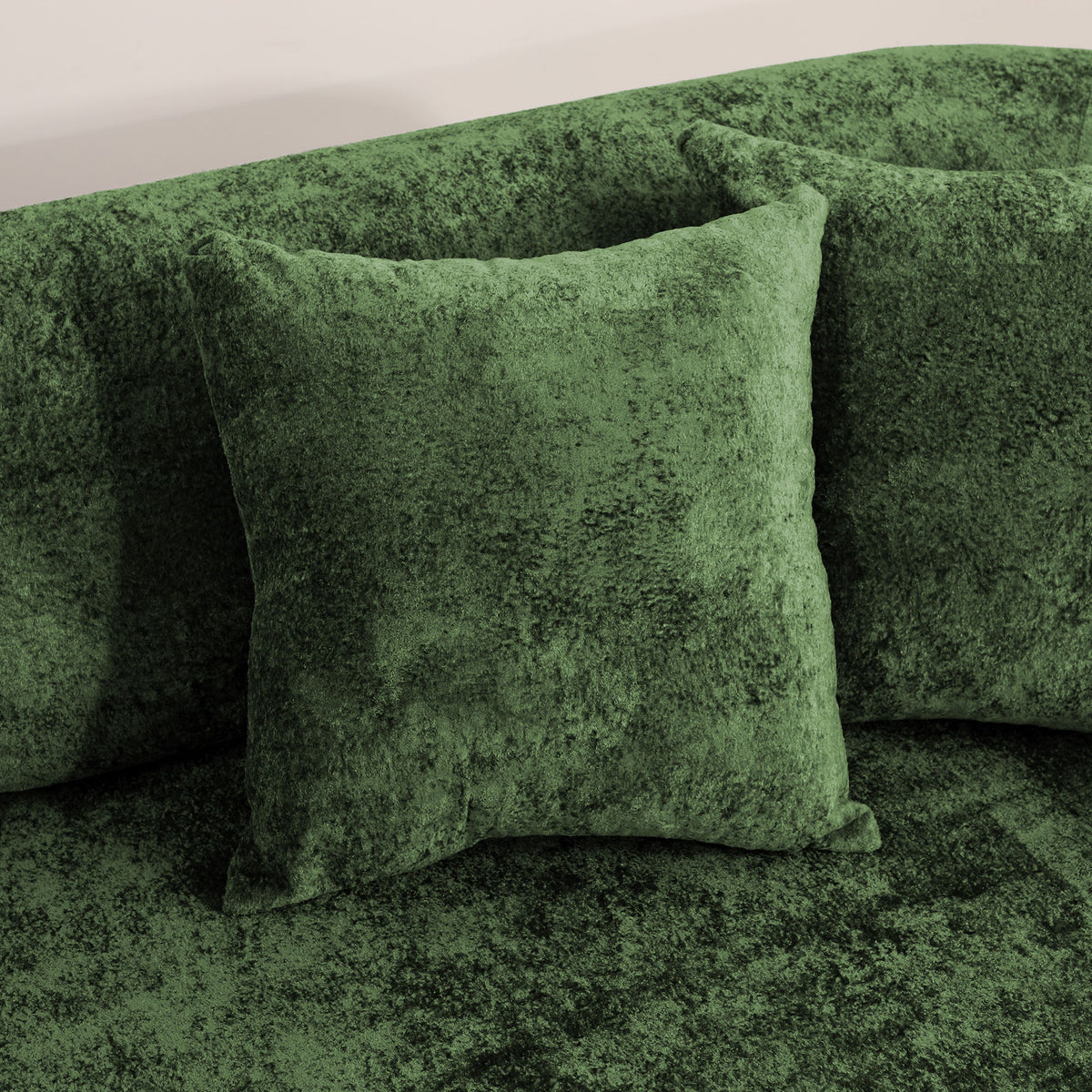 3 Seater Sofa With Built In Pet Bed Nook, Curved Design And 2 Throw Pillows