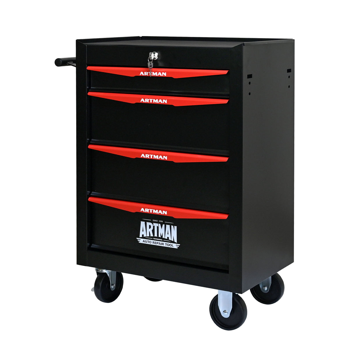 Rolling Metal Tool Chest With Drawers, Steel Storage Cabinet With Ball Bearing Slides