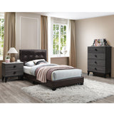 Contemporary Style Bed, Rectangle Headboard
