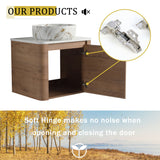Wall Mounted Bathroom Vanity With Art Sink, 1 Soft Close Door