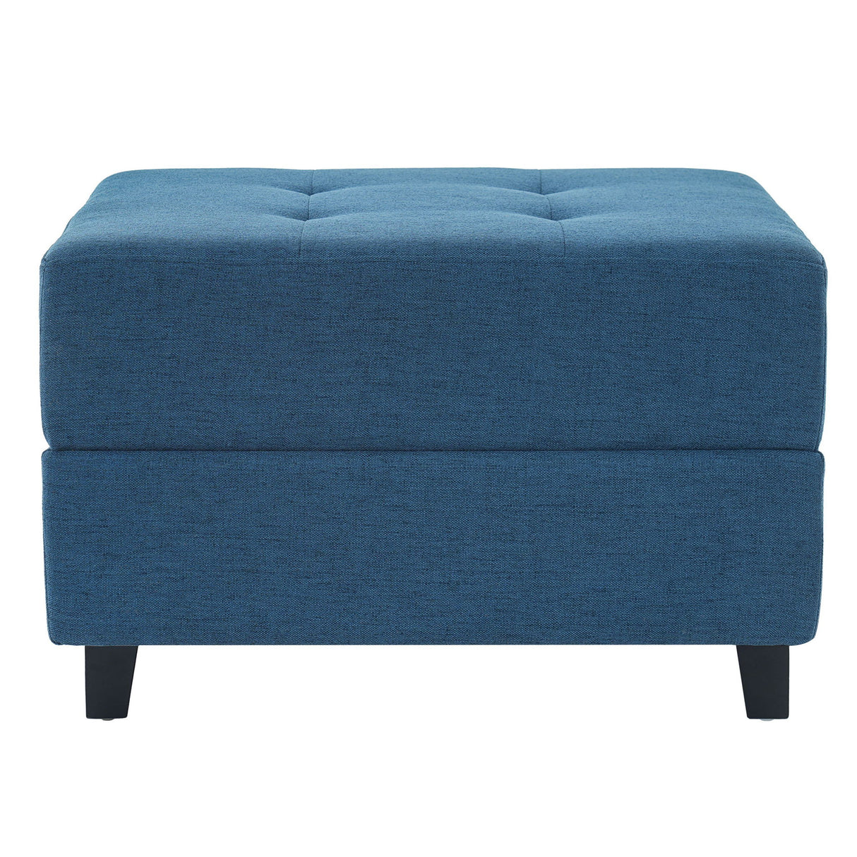 Ottoman, Compact Footrest For Living Room - Navy Blue