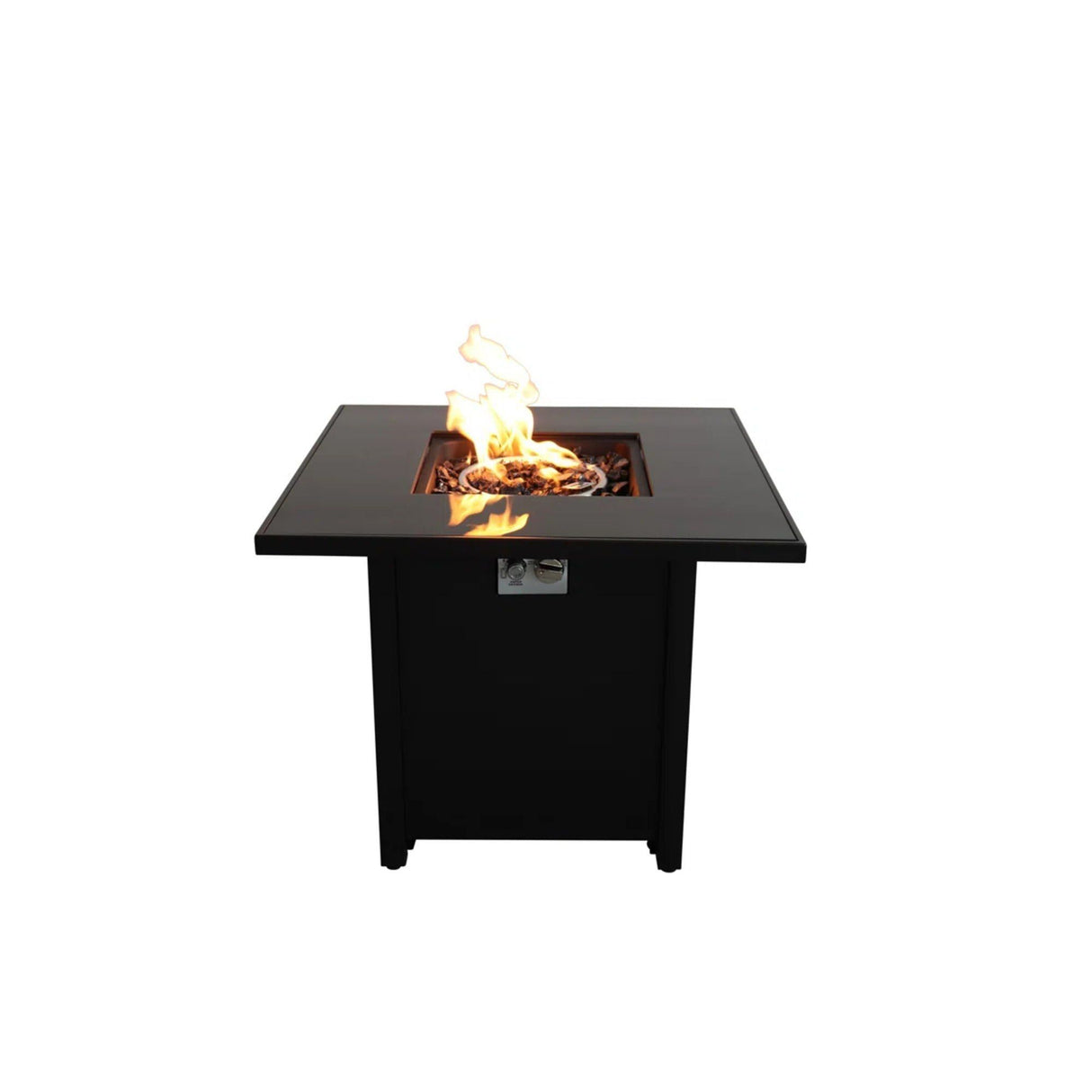 Outdoor Fire Pit Backyard Fireplace Heater Steel 30x25in Black