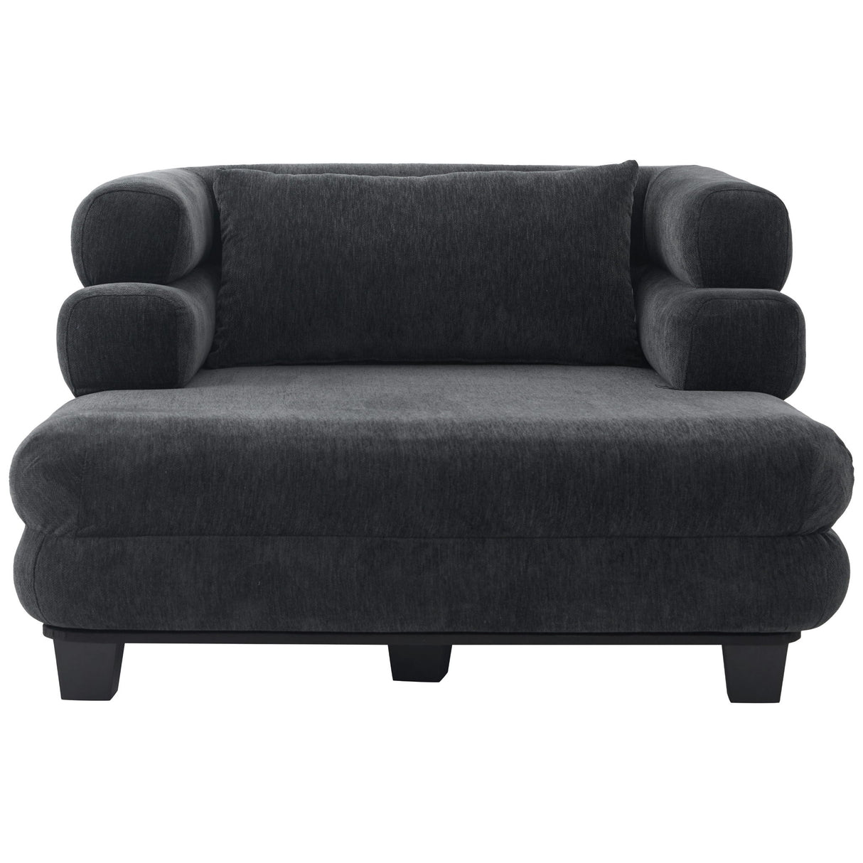 Oversized Chaise Lounge Sofa Bed With Deep Seat And Layered Armrests