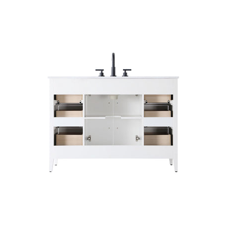 Elegant Lighting Millie Free Standing Vanity Set - White