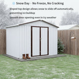 Storage Shed Garden Building Waterproof Metal Outdoor Utility 10x8ft