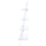 Cimarron - Ladder Bookcase With 4 Shelves - Clear