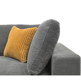 Coffee Bean Like Upholstery Full Compressed Modular Sectional With Toss Pillows - Light Gray