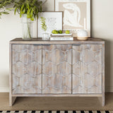 Accent Cabinet Sideboard Buffet Wooden Storage Server in Light Brown