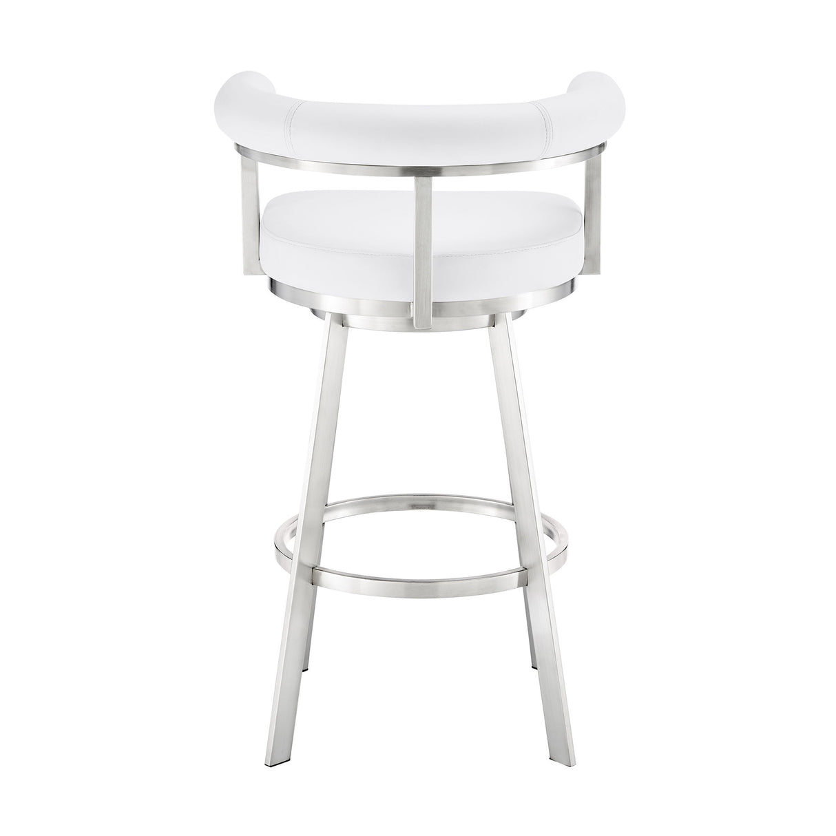 Nolagam - Swivel Bar Stool - Brushed Stainless Steel