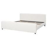 Luxury Upholstered Bed Frame With Curved Headboard & Footboard