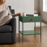 Colette - 1 Drawer Nightstand With Bottom Shelf - Green